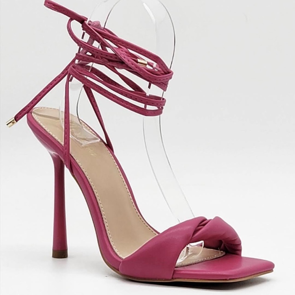 Elegant Pink Strappy Heels